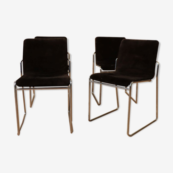 Série 4 chaises design Italien