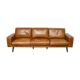 Large brown leather sofa