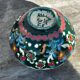 Petit Vase Vintage rond en céramique Turque H 11 cm