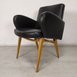 Vintage armchair skaï black