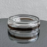 Timeless Murano glass valet tray in clear and brown glass 1970's