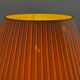 Vintage wrought iron table lamp in swirl shape with pleated shade