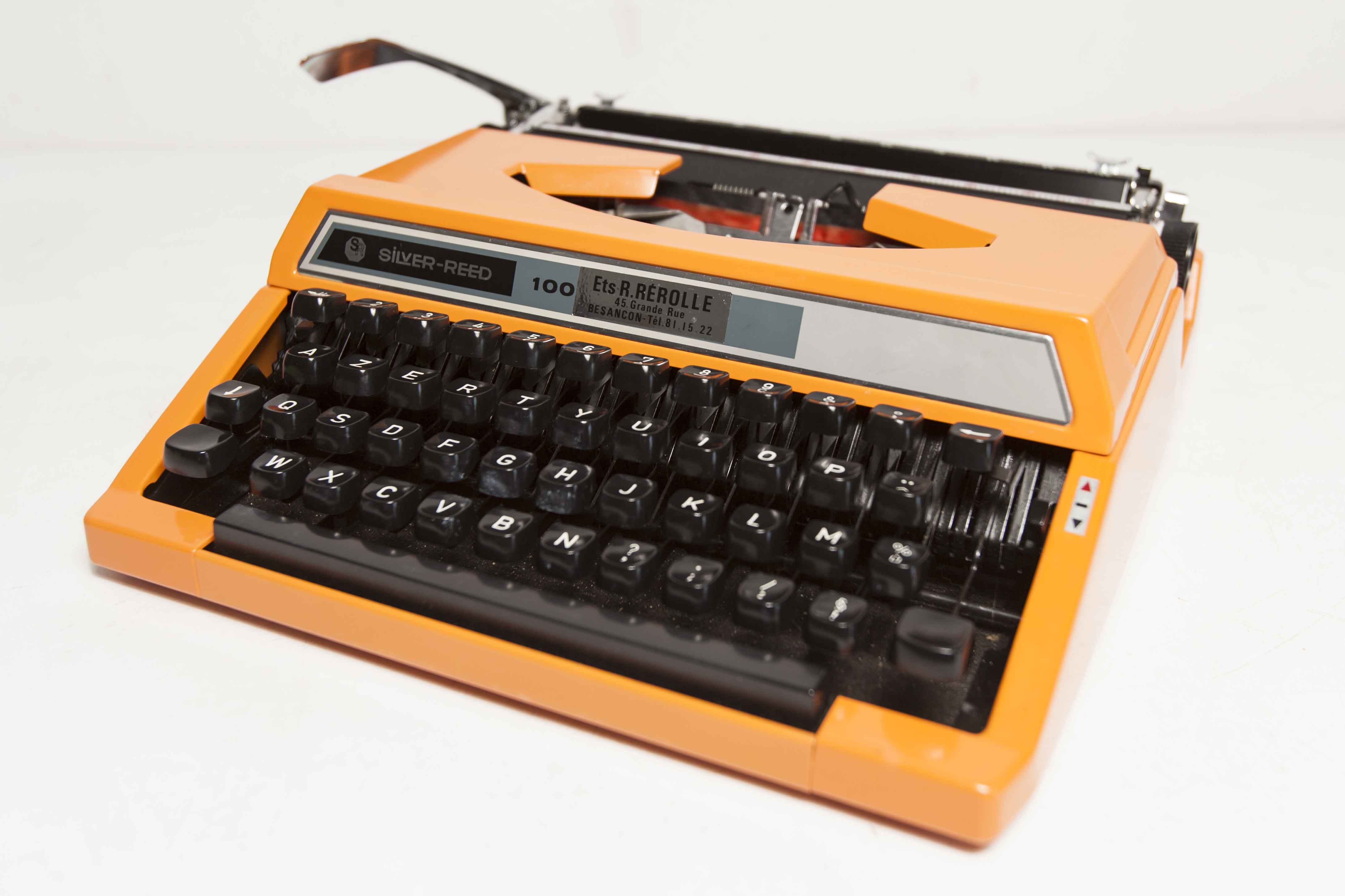 Revised Orange Silver Reed 100 Typewriter and New Ribbon 1977