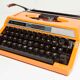 Revised Orange Silver Reed 100 Typewriter and New Ribbon 1977
