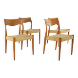 Ensemble de 4 eetkamerstoelen Fristho team naar Niels O Moller modèle 71