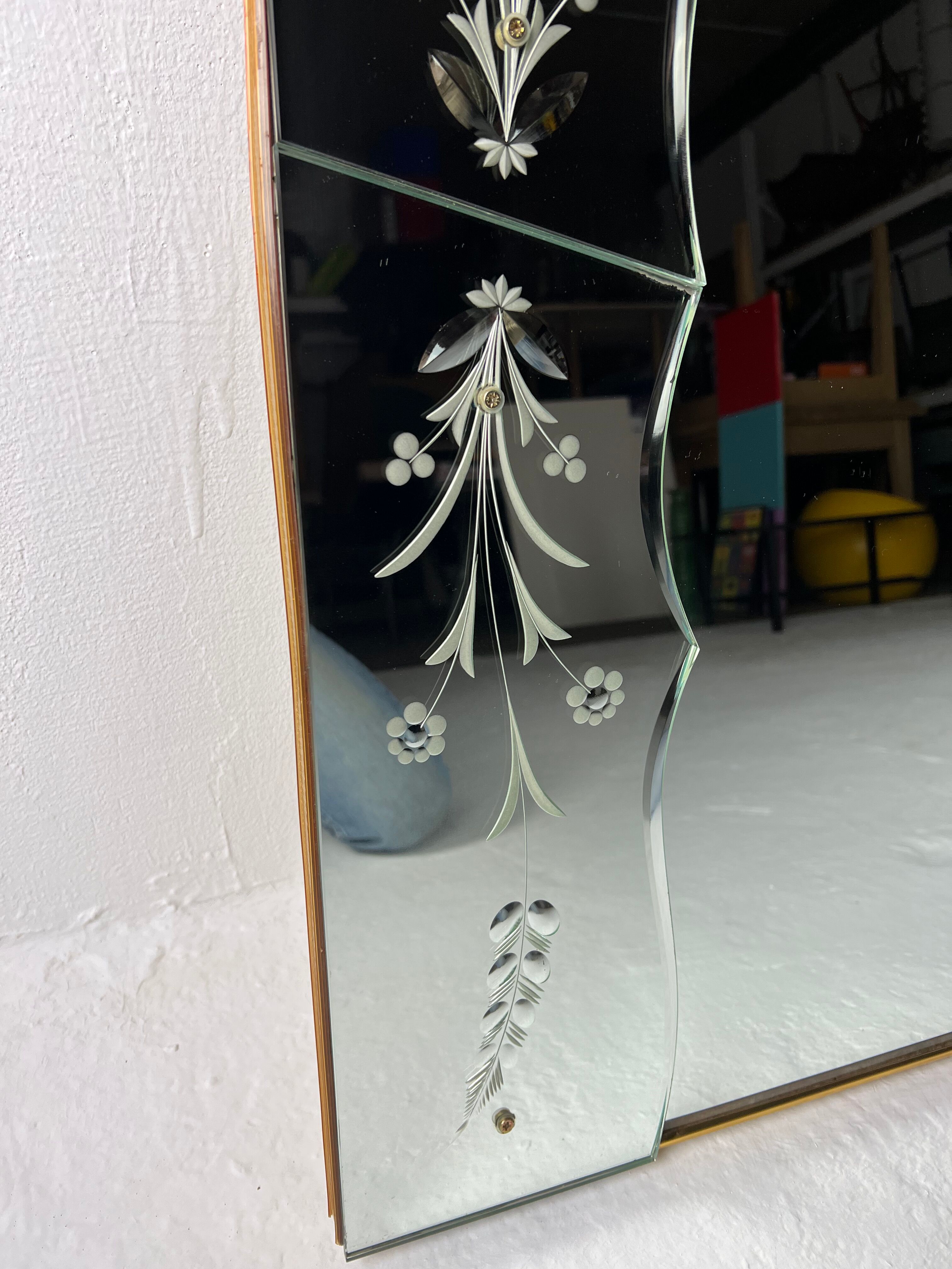 Venetian mirror 60s, 200 x 91 cm