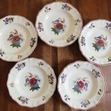 lot of 5 deep plates Sarreguemines Agreste