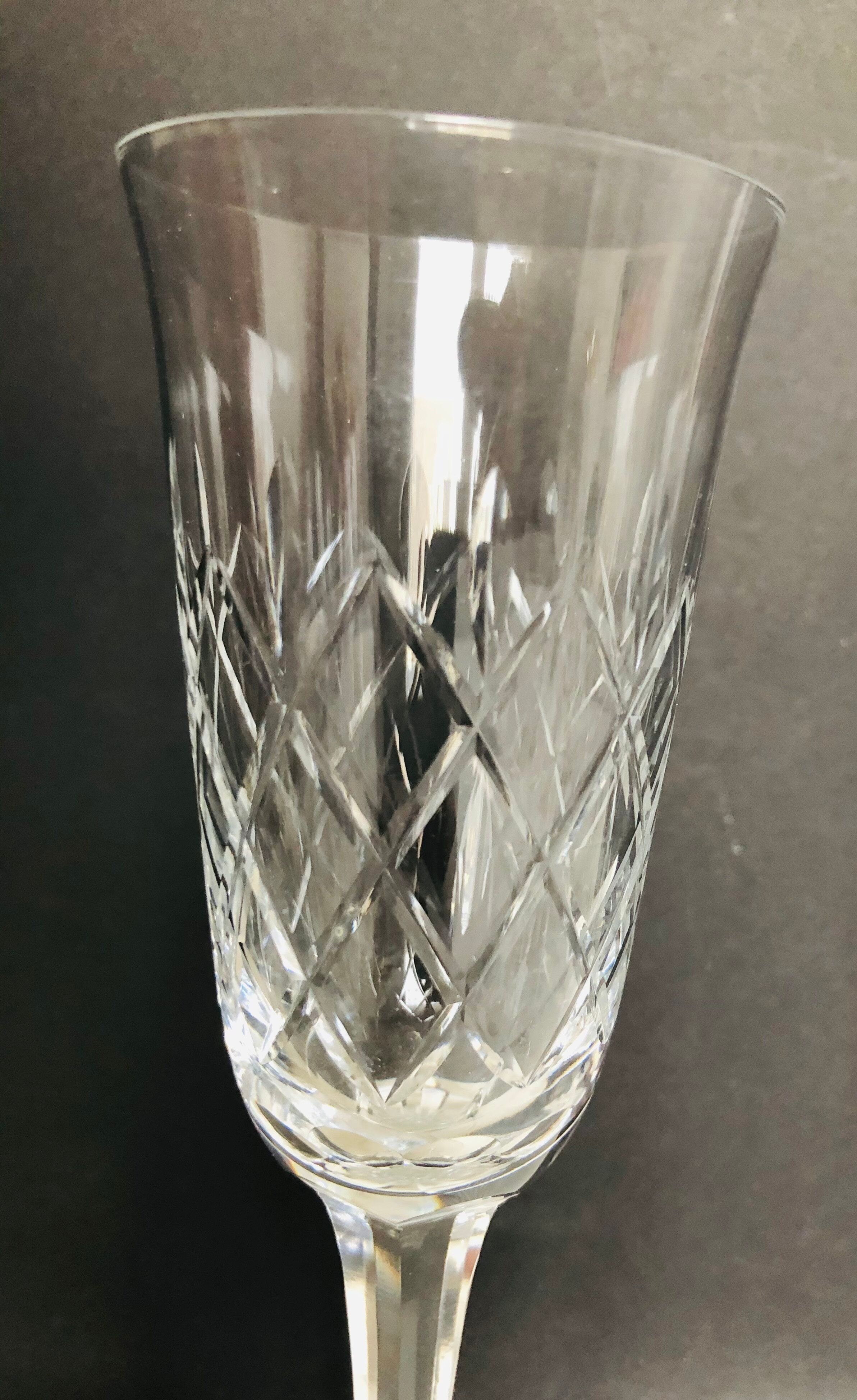 Set of six Lorraine crystal field flutes