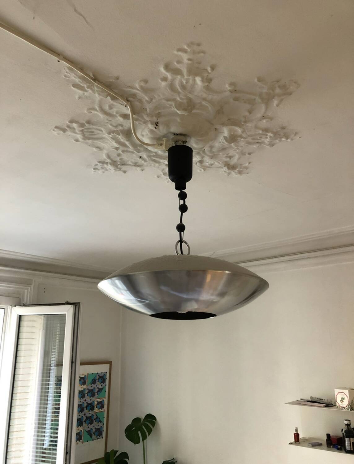 Space Age pendant light from the 80s