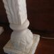 Feet of carved Alabaster column lamp