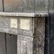 Louis XVI style fireplace in grey Saint Anne and white Carrara marble