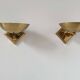 Pair of vintage brass wall lights, France 1970