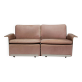 1960s sofa 2-Seater leather, Dieter Rams, Serie 620