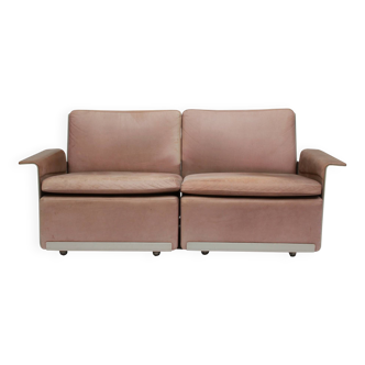 1960s sofa 2-Seater leather, Dieter Rams, Serie 620