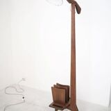 Lampadaire en chêne Français avec rangement coin lecture