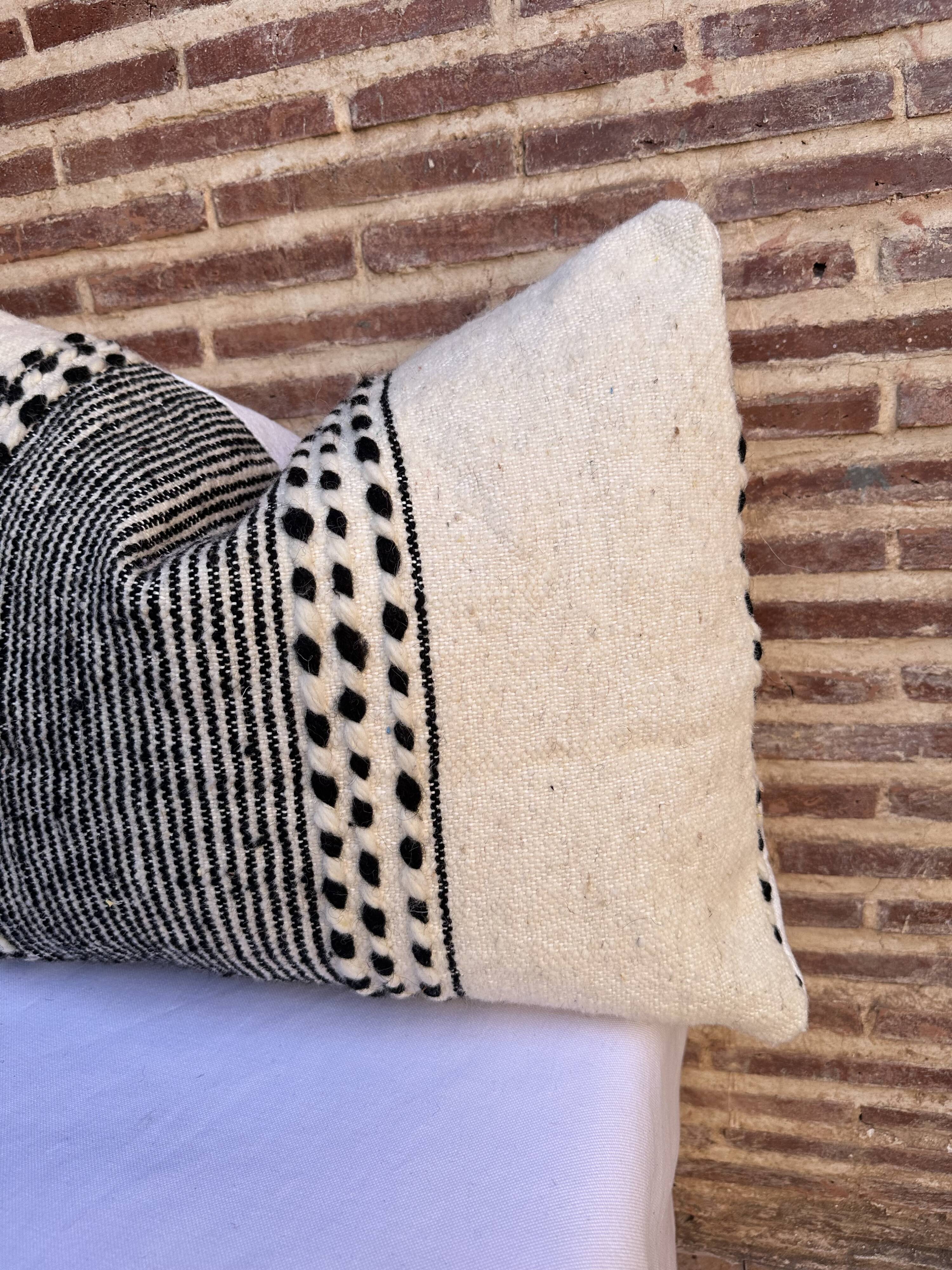 Zanfi Berber Rectangular Cushion Cover - Handmade - 100% Wool