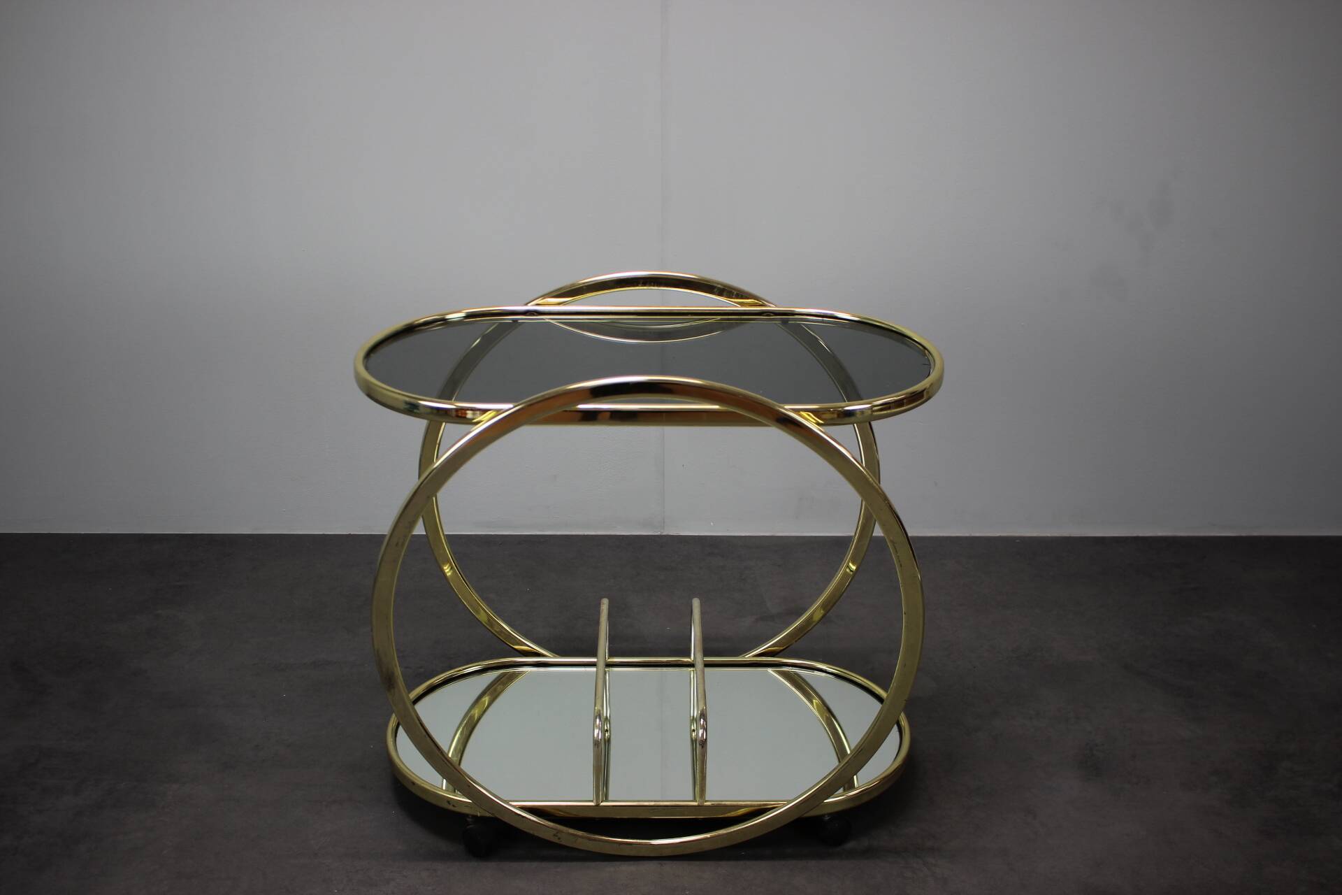 Mid-Century Coctail Serving Bar Table made of Brass, 1970s, Germany