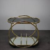 Mid-Century Coctail Serving Bar Table made of Brass, 1970s, Germany