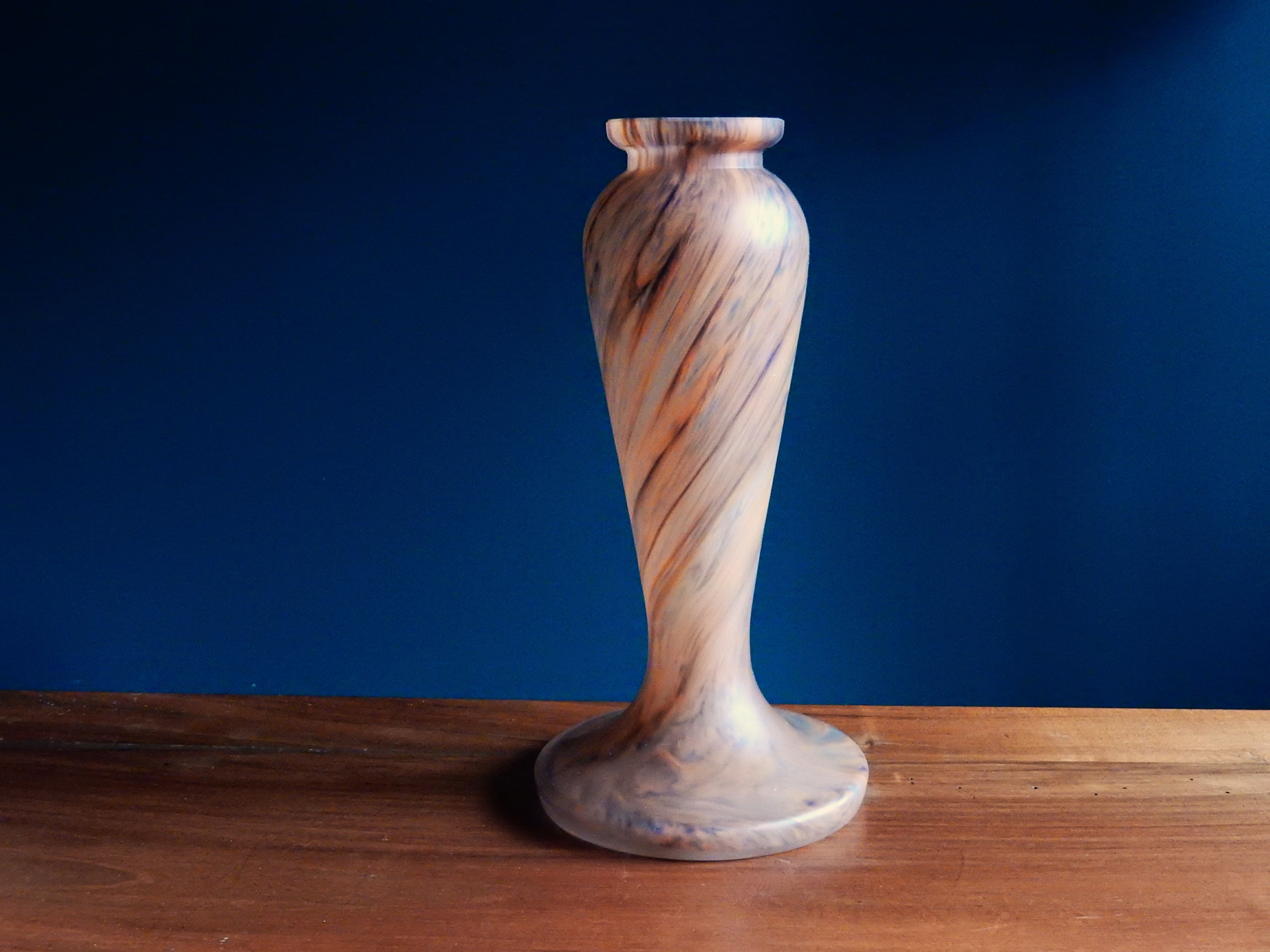 Art Nouveau vase in frosted glass paste