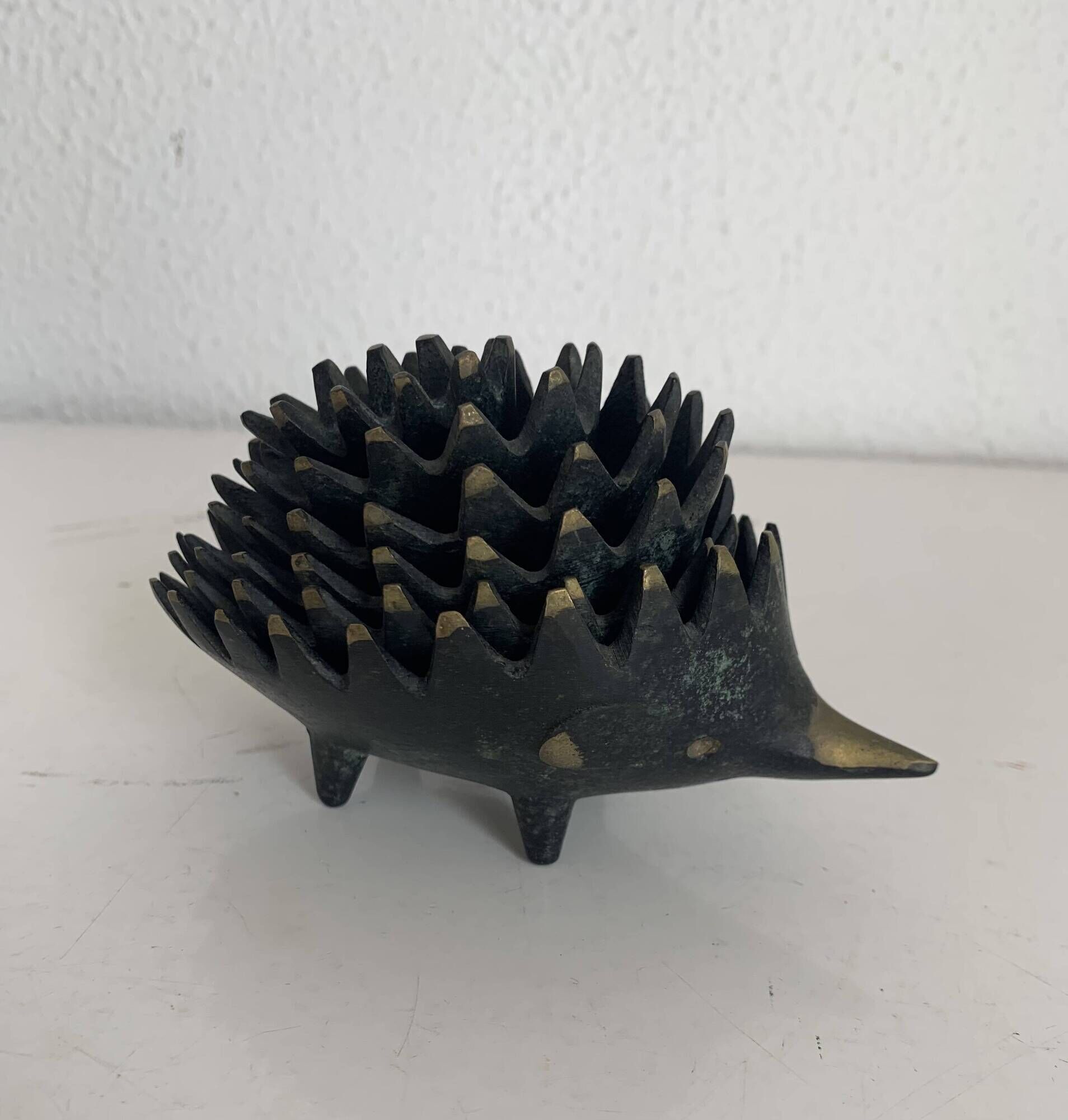 Vintage 1950s hedgehog ashtrays by Walter Bosse for Hertha Baller