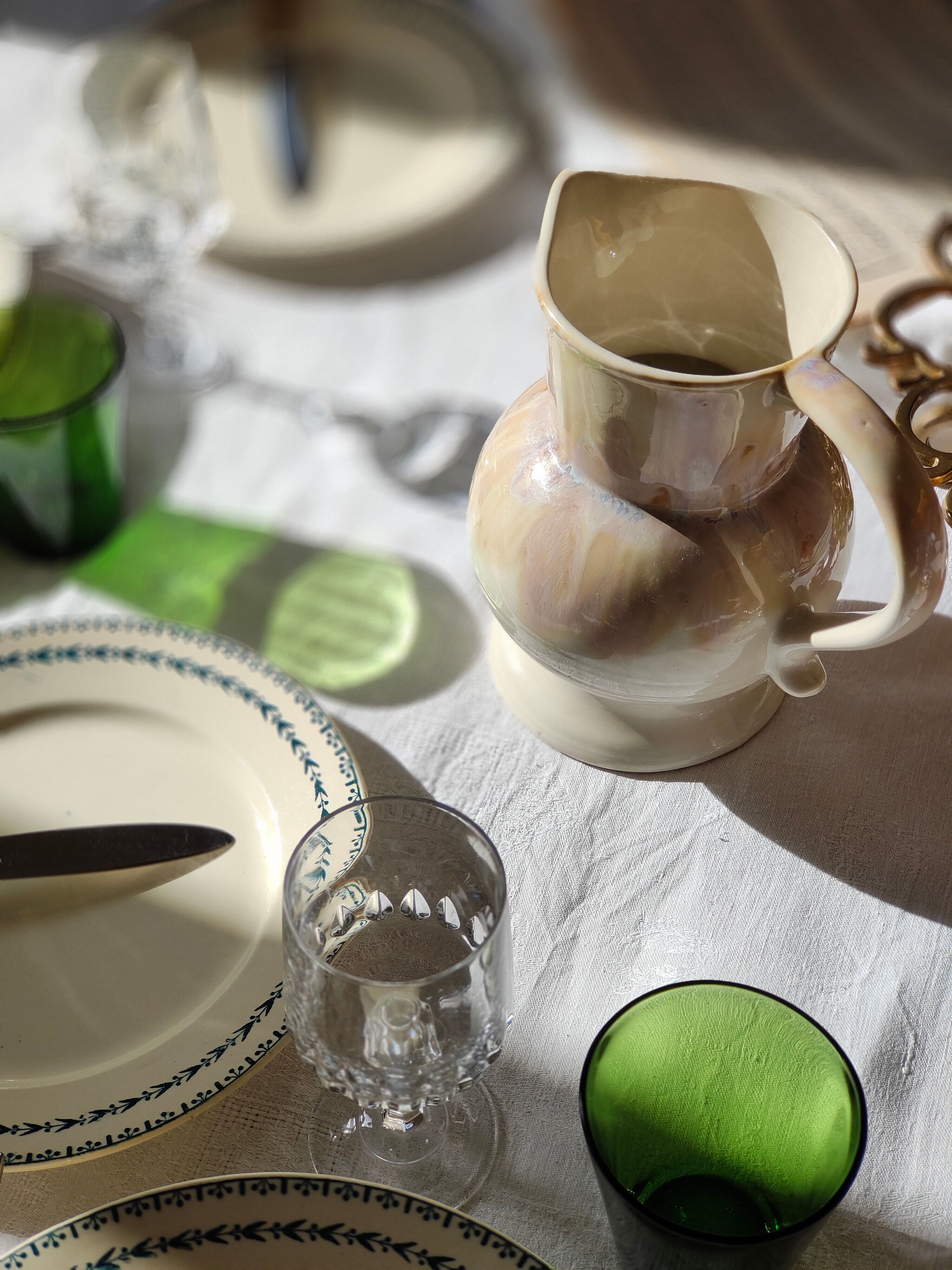 Flat plate in Iron Earth U & Cie Sarreguemines model Carlos