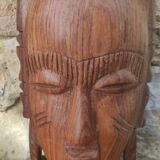 Masque en bois africain en bois d'iroko