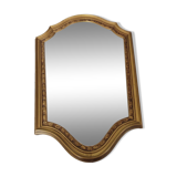 Golden resin mirror in Baroque style from the 70s/80s