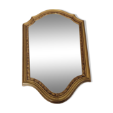 Golden resin mirror in Baroque style from the 70s/80s