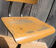Old metal and wood school chair