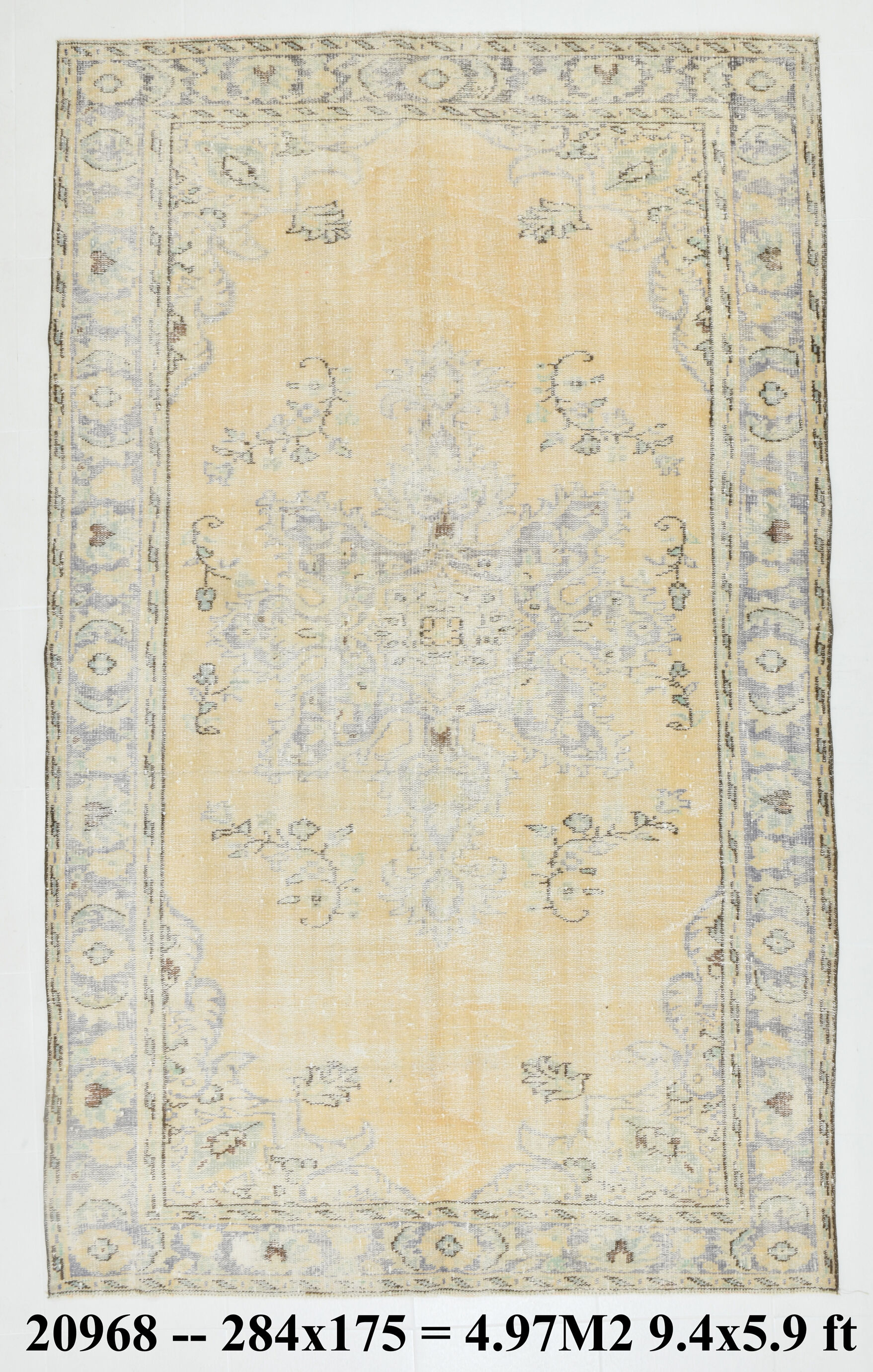 6x9 bordered & classic vintage rug, 175x284cm