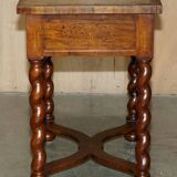 William & Mary antique marquetry drawer desk in Seaweed style.