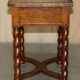 William & Mary antique marquetry drawer desk in Seaweed style.
