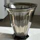 Smoked molded glass vase H:17cm