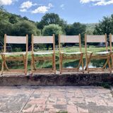 Set of 6 "design 1960" folding chairs.