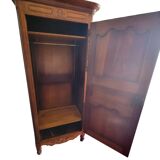 Solid oak bonnetière signed Jean Laïck