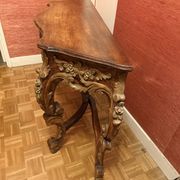 Antique carved wooden console – Louis XIV style – floral decoration