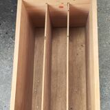 Old American desk in solid oak with S-shaped shutter