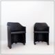 Paire de fauteuils Artona en cuir noir par Afra et Tobia Scarpa pour Maxalto