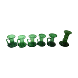 Set of 6 blown glass candle holders