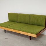 Jitona Sobeslav 1970s Green Fabric Folding Sofa