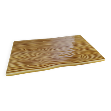 Beautiful vintage plate "faux bois" verceram 4565 from the 60s/70s.