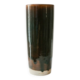 Vert ceramic vase by Werner Baumberger – studio stoneware, partially glazed, 1970s vintage