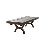 Table basse en fonte et bois