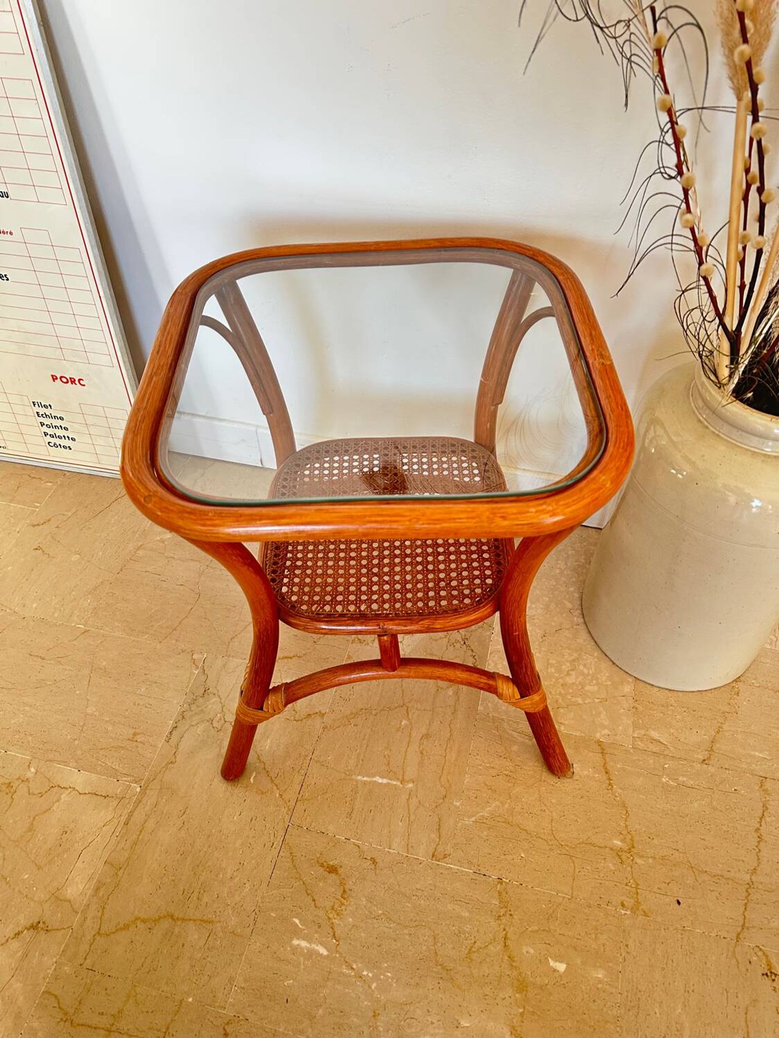 Rattan coffee table