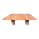 Angelo Mangiarotti red travertine coffee table for Up&Up, Italy