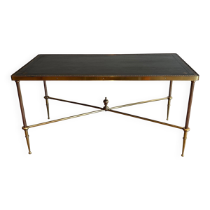 Table basse de style - plateau noir