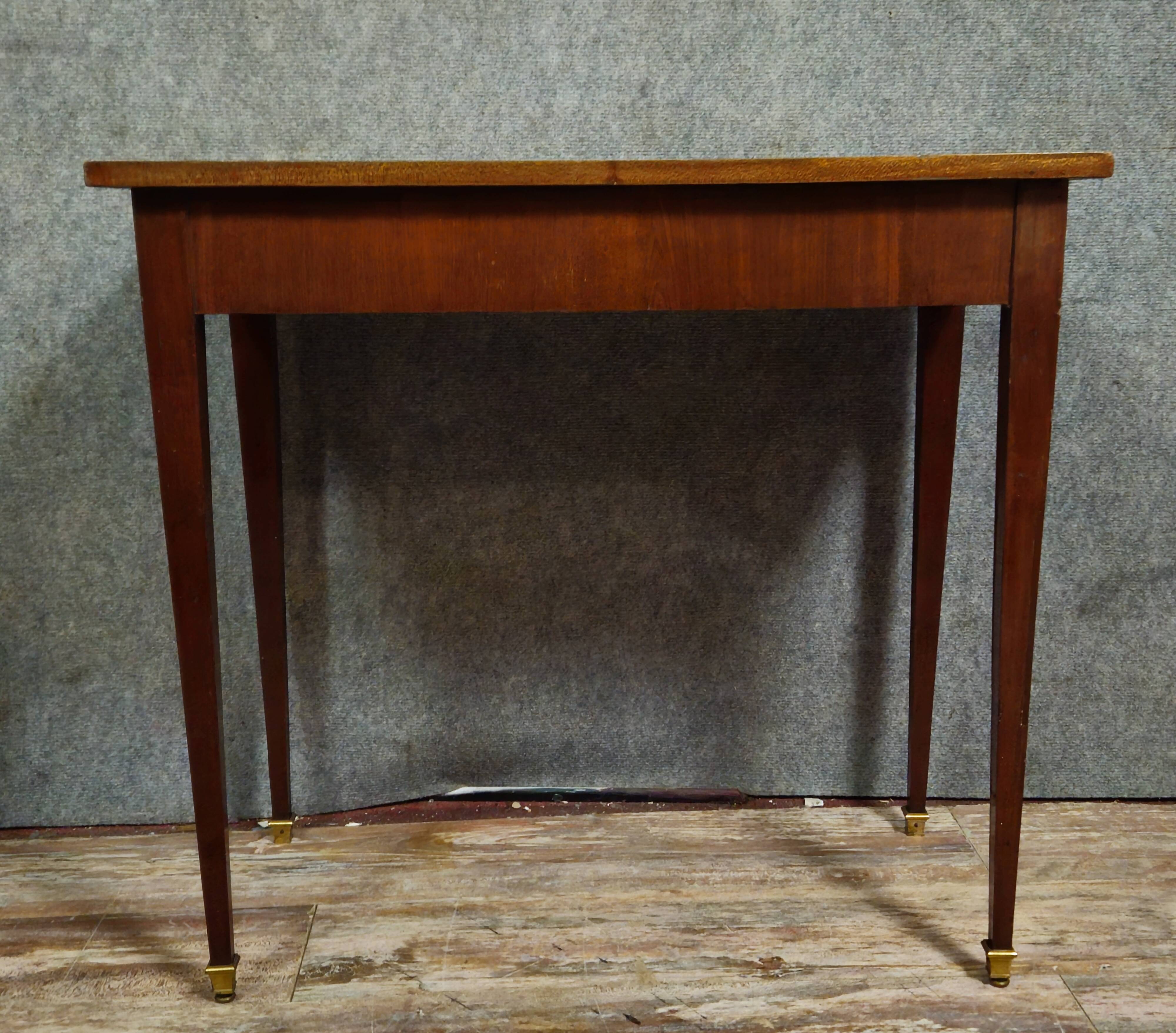 Game table / antique console with marquetry top – Louis XVI style