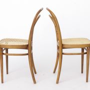 Pair of Vintage Thonet Model 14 Chairs | Radomsko Bentwood Dining Chairs |