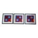 Vintage Art Optique - Victor Vasarely - 3 Cadres 40x40cm