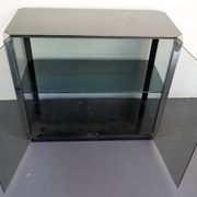 Vintage glass and chrome cabinet by Willy Rizzo for Mario Sabot. Italy 1970